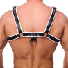The Red Harness Harnais en cuir Premium Blanc-Noir